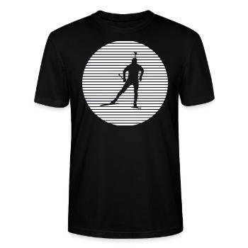 Biathlon - T-shirt bio CRAFTER Stanley Stella Unisexe - noir - Devant - Alina (178cm) & Michal (187cm)