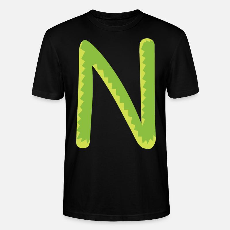 Buchstabe N - Stanley/Stella Unisex Bio-T-Shirt CRAFTER - Schwarz