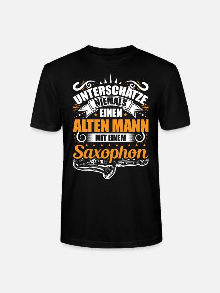 Saxophon Musiker Mann Männer Spruch - Stanley/Stella Unisex Bio-T-Shirt CRAFTER - Schwarz