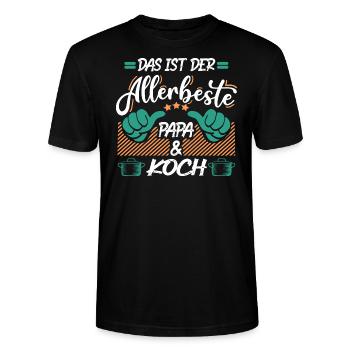 Papa Koch - Stanley/Stella Unisex Bio-T-Shirt CRAFTER - Schwarz - Vorne - Alina (178cm) & Michal (187cm)