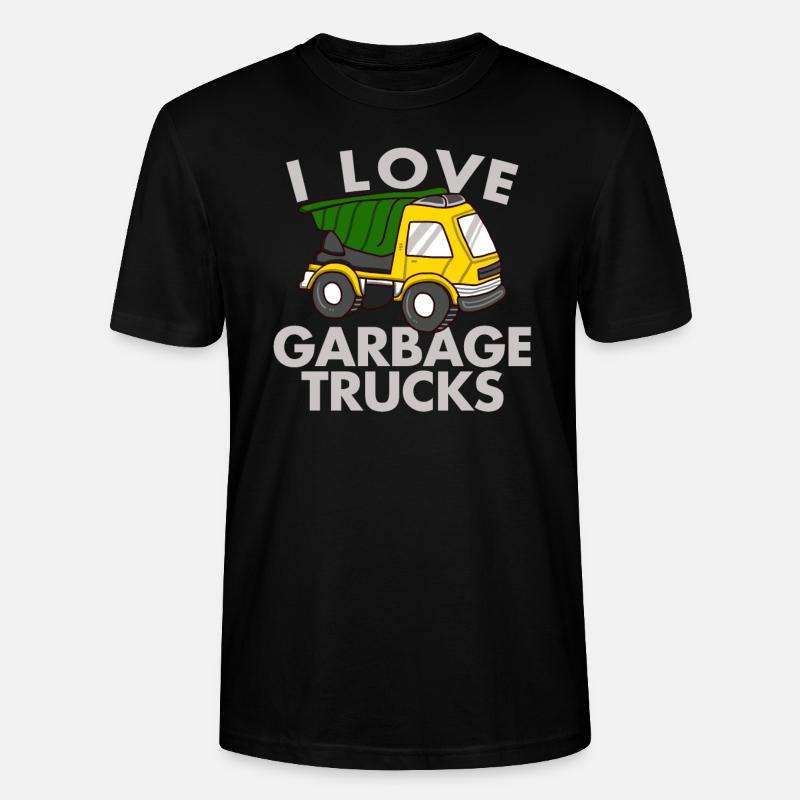 Love Garbage Trucks - T-shirt bio CRAFTER Stanley Stella Unisexe - noir