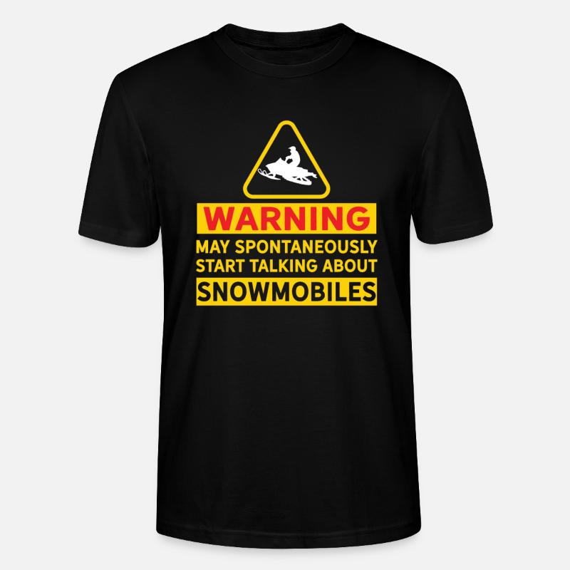 Funny Snowmobiling Snowmobile - Stanley/Stella Unisex Bio-T-Shirt CRAFTER - Schwarz