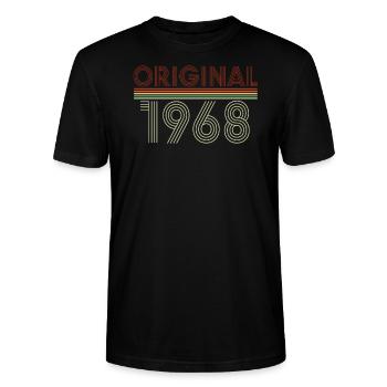 53rd Birthday Gift 1968 - Stanley/Stella CRAFTER Unisex Organic T-Shirt - black - Front - Alina (178cm) & Michal (187cm)