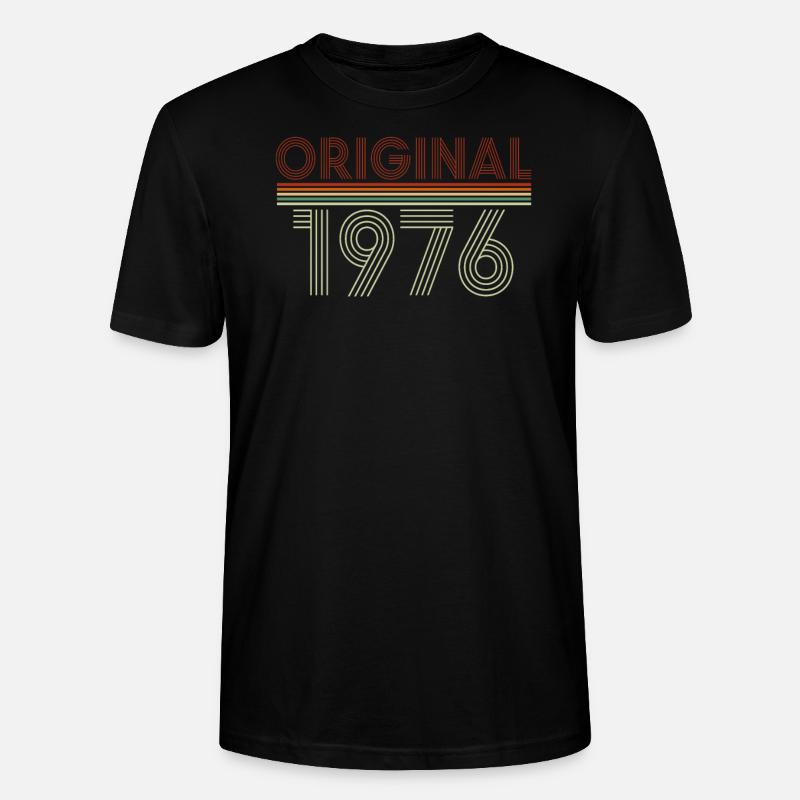 45e anniversaire cadeau 1976 - T-shirt bio CRAFTER Stanley Stella Unisexe - noir
