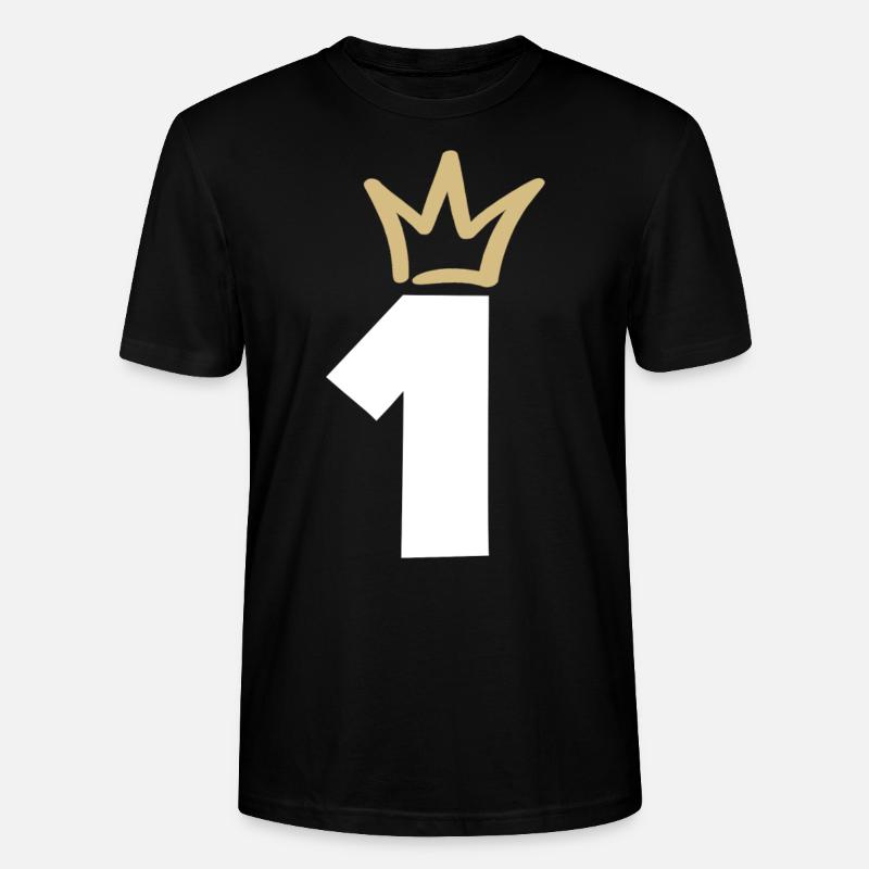 NUMMER EINS 1 Champion Krone - Stanley/Stella Unisex Bio-T-Shirt CRAFTER - Schwarz