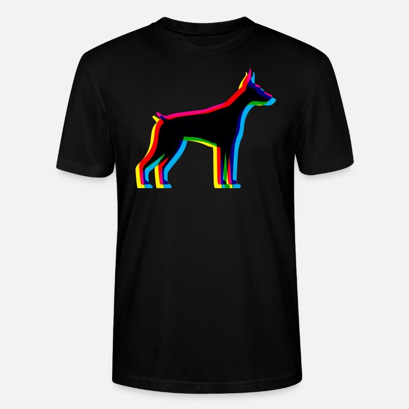 CMYK Dobermann - Stanley/Stella Unisex Bio-T-Shirt CRAFTER - Schwarz