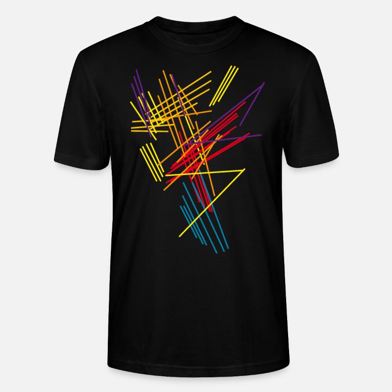 Stripe Pattern - Abstract - Stanley/Stella CRAFTER Unisex Organic T-Shirt - black