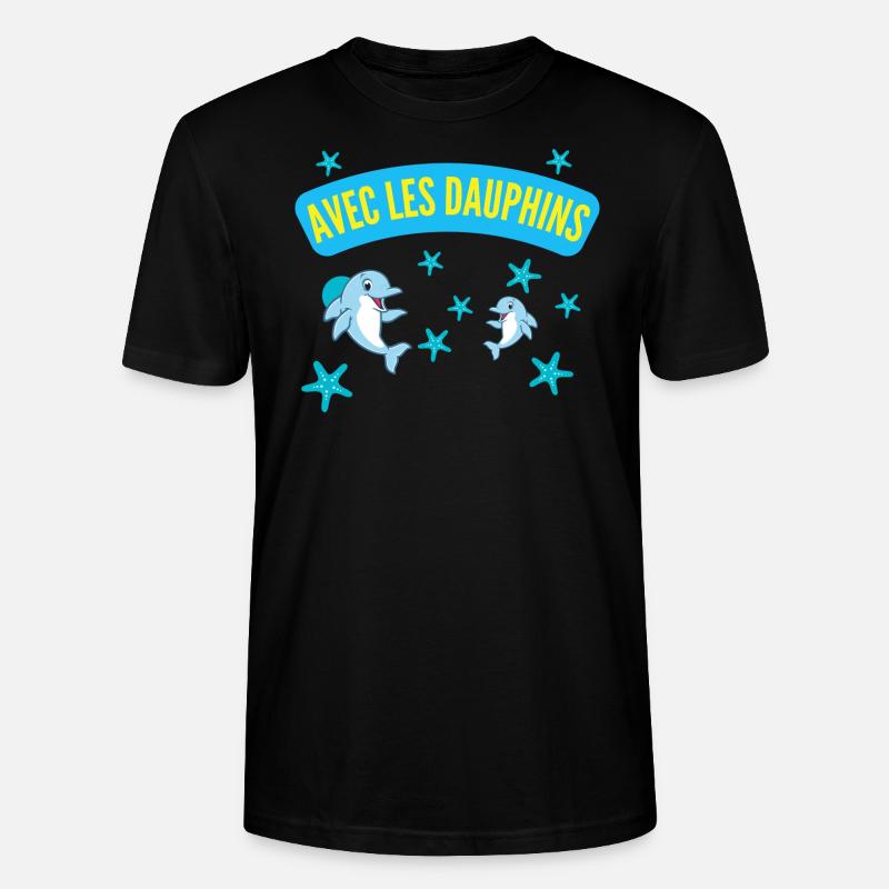 AVEC LES DAUPHINS - T-shirt bio CRAFTER Stanley Stella Unisexe - noir