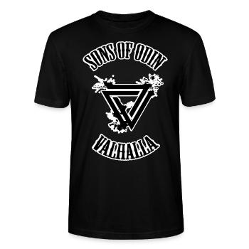Sons of Odin Valhalla - Stanley/Stella Unisex Bio-T-Shirt CRAFTER - Schwarz - Vorne - Alina (178cm) & Michal (187cm)