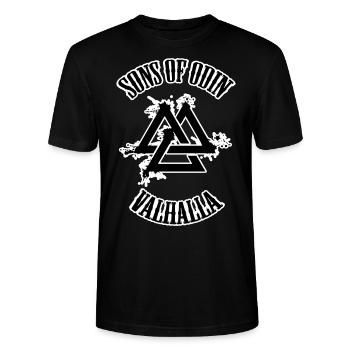 Sons of Odin Valhalla III - Stanley/Stella Unisex Bio-T-Shirt CRAFTER - Schwarz - Vorne - Alina (178cm) & Michal (187cm)