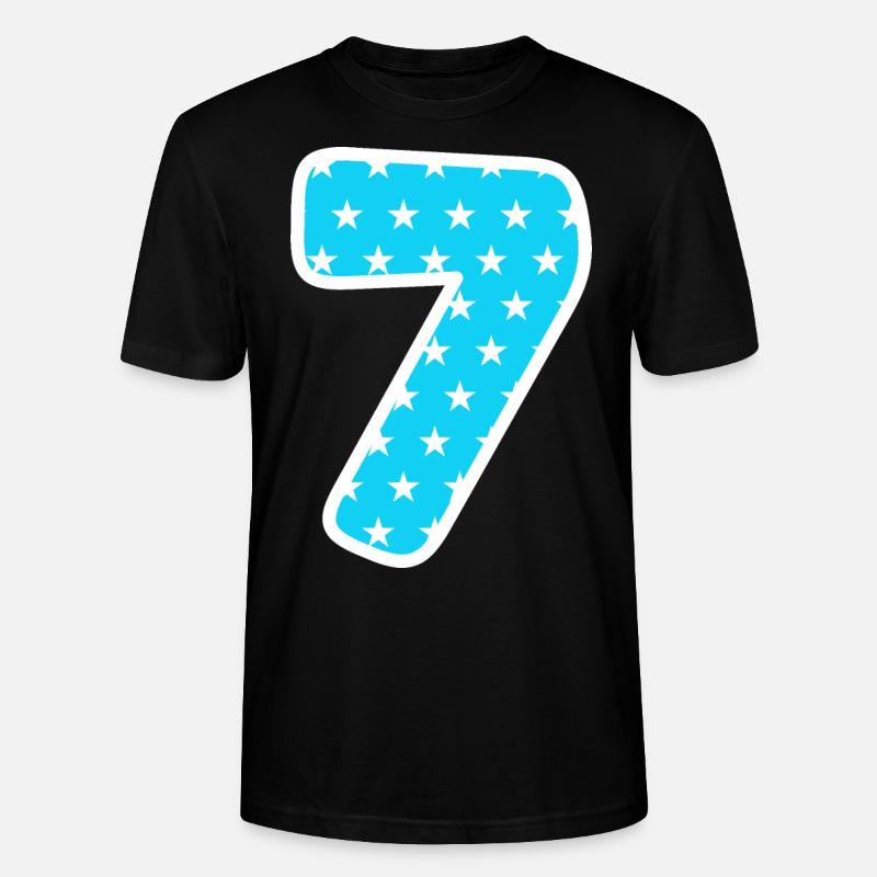 Zahl 7 - Stanley/Stella Unisex Bio-T-Shirt CRAFTER - Schwarz