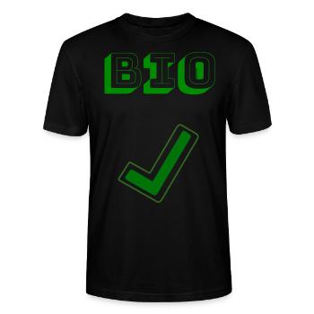 Bio - Stanley/Stella Unisex Bio-T-Shirt CRAFTER - Schwarz - Vorne - Alina (178cm) & Michal (187cm)
