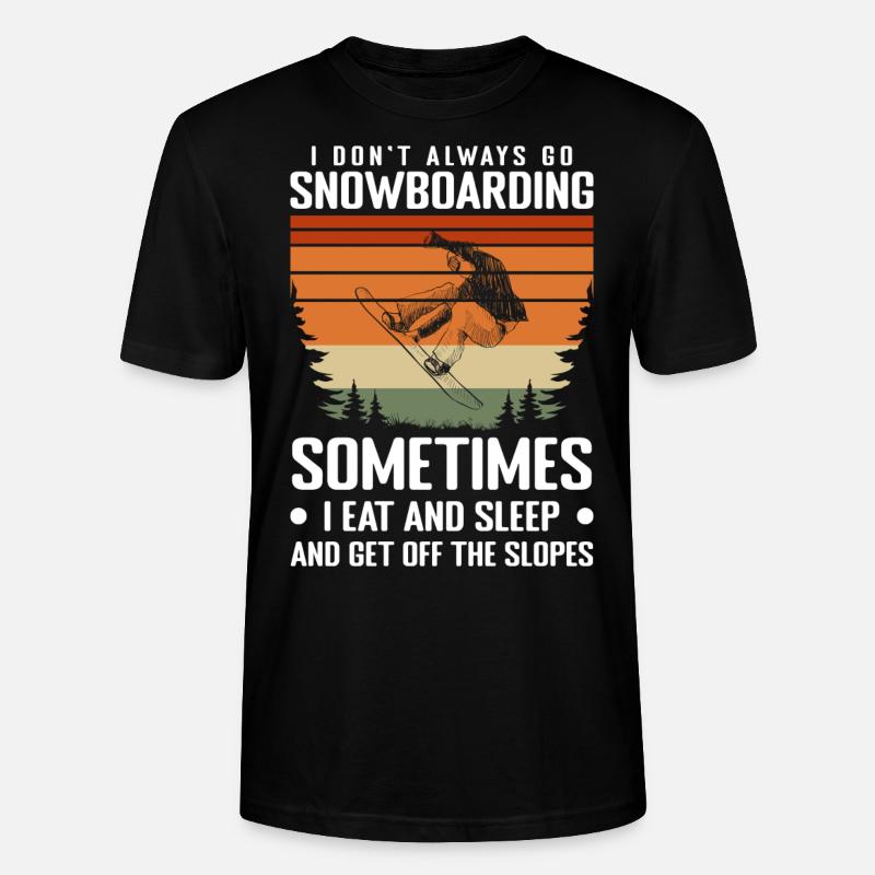 Snowboarding Ski - Stanley/Stella Unisex Bio-T-Shirt CRAFTER - Schwarz