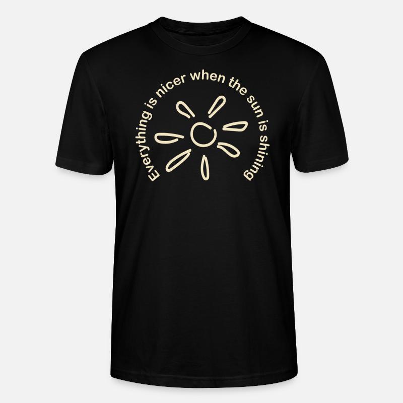 Sonne scheint Spruch - Stanley/Stella Unisex Bio-T-Shirt CRAFTER - Schwarz