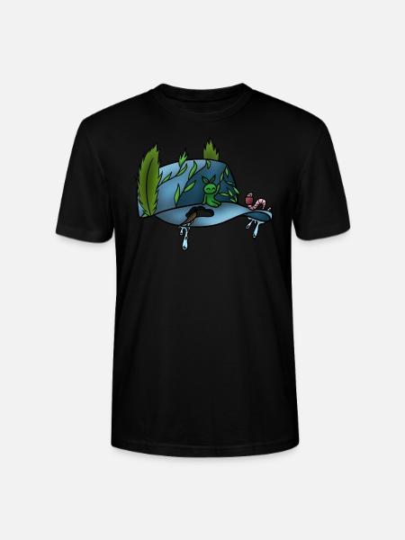 The push cap! By Pousse2Bamboo ! - Stanley/Stella CRAFTER Unisex Organic T-Shirt - black