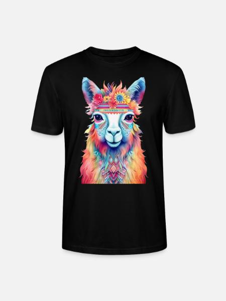Lama - Stanley/Stella CRAFTER Unisex Organic T-Shirt - black