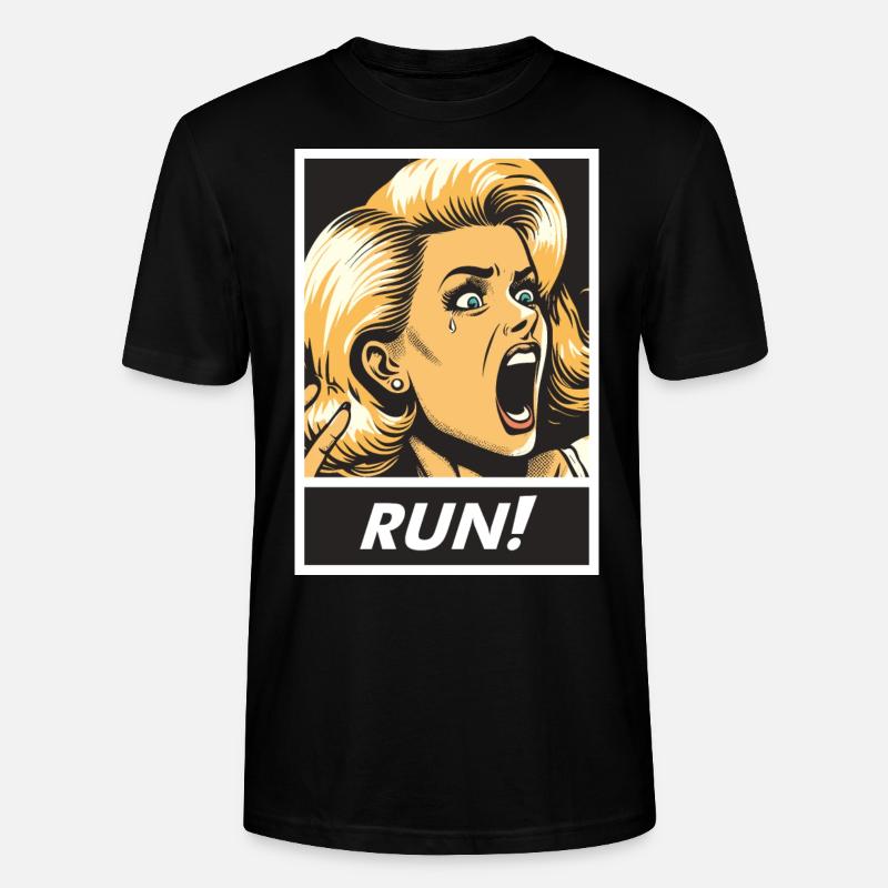 Retro-Laufmädchen - Stanley/Stella Unisex Bio-T-Shirt CRAFTER - Schwarz