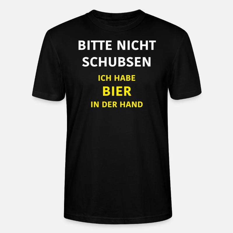 Bitte nicht schubsen - Stanley/Stella Unisex Bio-T-Shirt CRAFTER - Schwarz