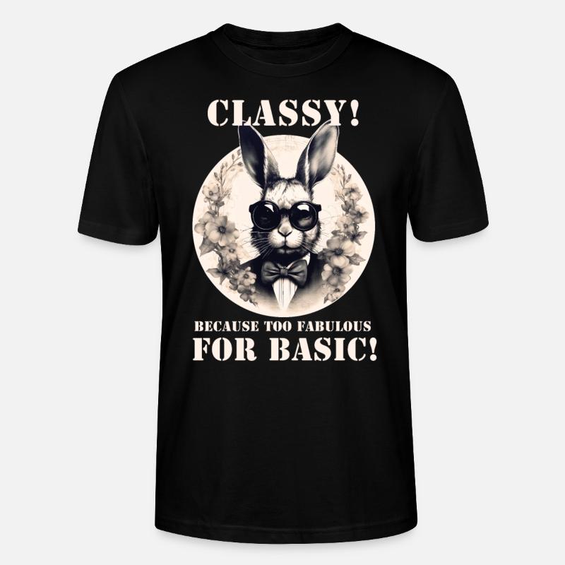 Lapin cool - T-shirt bio CRAFTER Stanley Stella Unisexe - noir