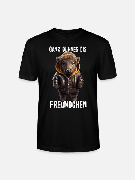 Very Thin Ice Friend Bison - Stanley/Stella CRAFTER Unisex Organic T-Shirt - black