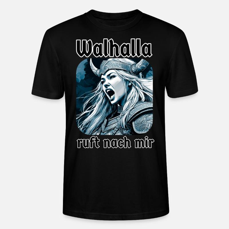 Schildmaid Walhalla ruft nach mir - Stanley/Stella Unisex Bio-T-Shirt CRAFTER - Schwarz