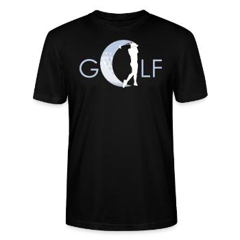 Motiv Golf dein Sport - Stanley/Stella Unisex Bio-T-Shirt CRAFTER - Schwarz - Vorne - Alina (178cm) & Michal (187cm)