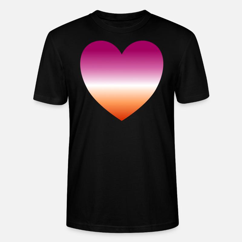 Lesbisches Herz - Stanley/Stella Unisex Bio-T-Shirt CRAFTER - Schwarz