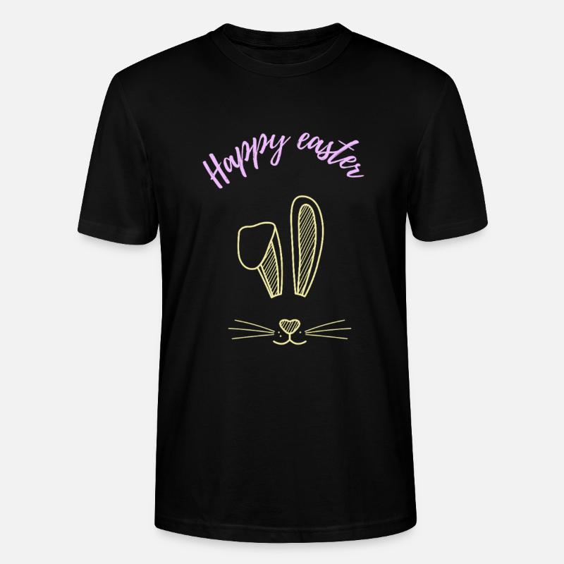 Frohe Ostern Osterhase Spruch Geschenkidee - Stanley/Stella Unisex Bio-T-Shirt CRAFTER - Schwarz