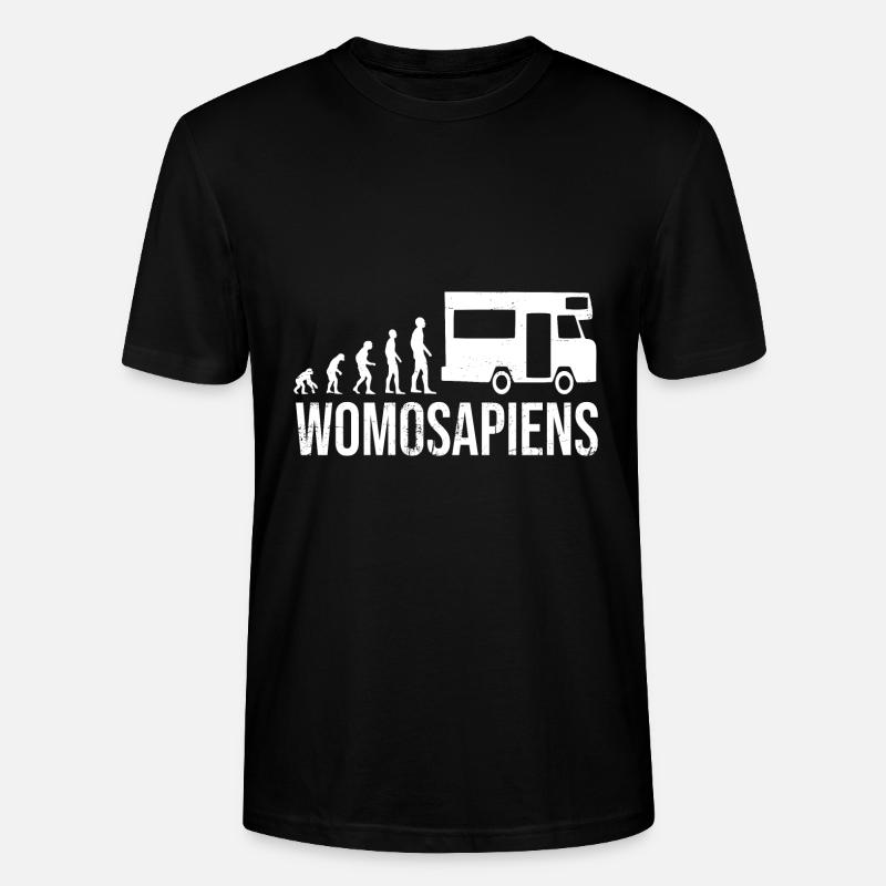 Womosapiens Wohnmobil Evolution - Stanley/Stella Unisex Bio-T-Shirt CRAFTER - Schwarz