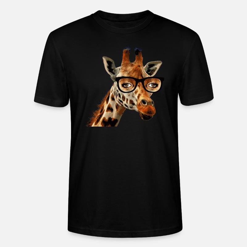 giraffe - Stanley/Stella Unisex Bio-T-Shirt CRAFTER - Schwarz