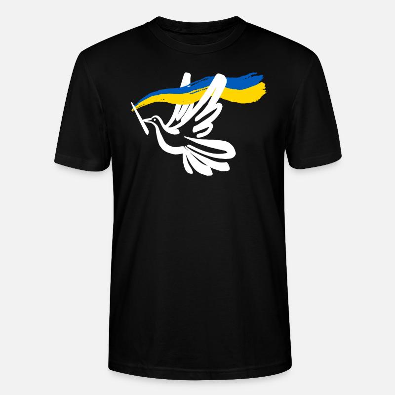Solidarité et paix pour l’Ukraine - T-shirt bio CRAFTER Stanley Stella Unisexe - noir