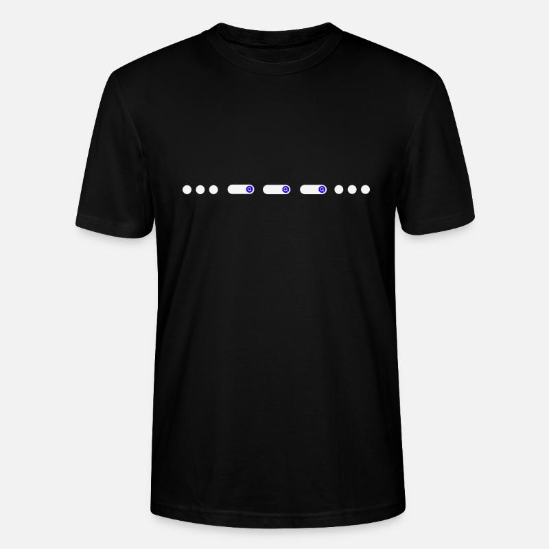 SOS Alphabet Morse - T-shirt bio CRAFTER Stanley Stella Unisexe - noir