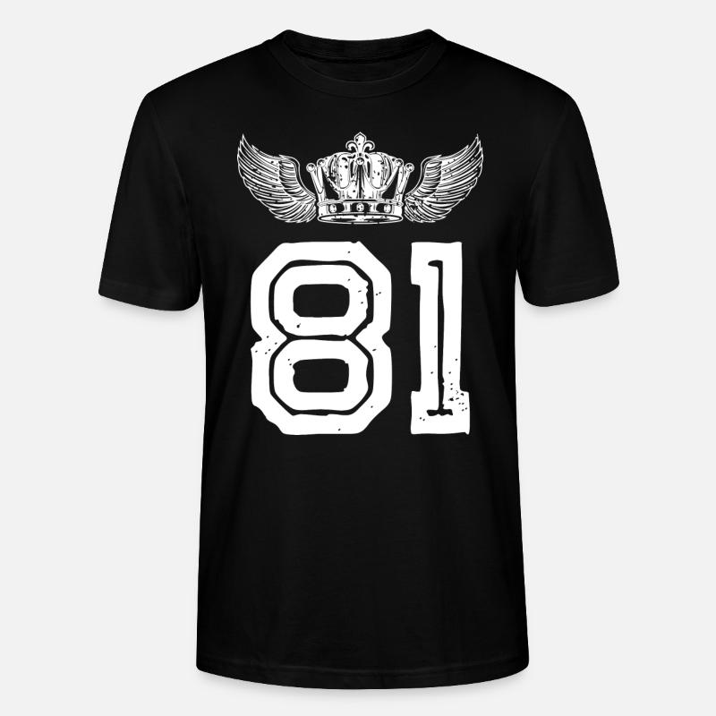 81 Couronne numérique - T-shirt bio CRAFTER Stanley Stella Unisexe - noir