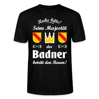 Der badische König - Stanley/Stella Unisex Bio-T-Shirt CRAFTER - Schwarz - Vorne - Alina (178cm) & Michal (187cm)