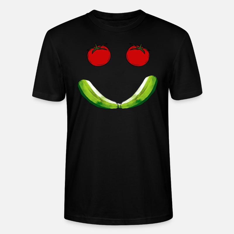 Smile Tomatoes - Stanley/Stella Unisex Bio-T-Shirt CRAFTER - Schwarz