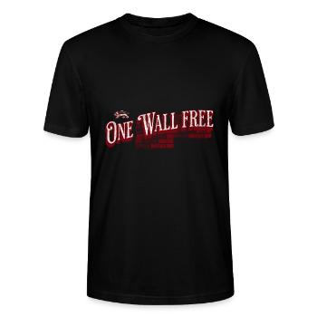 One wall - Stanley/Stella Unisex Bio-T-Shirt CRAFTER - Schwarz - Vorne - Alina (178cm) & Michal (187cm)