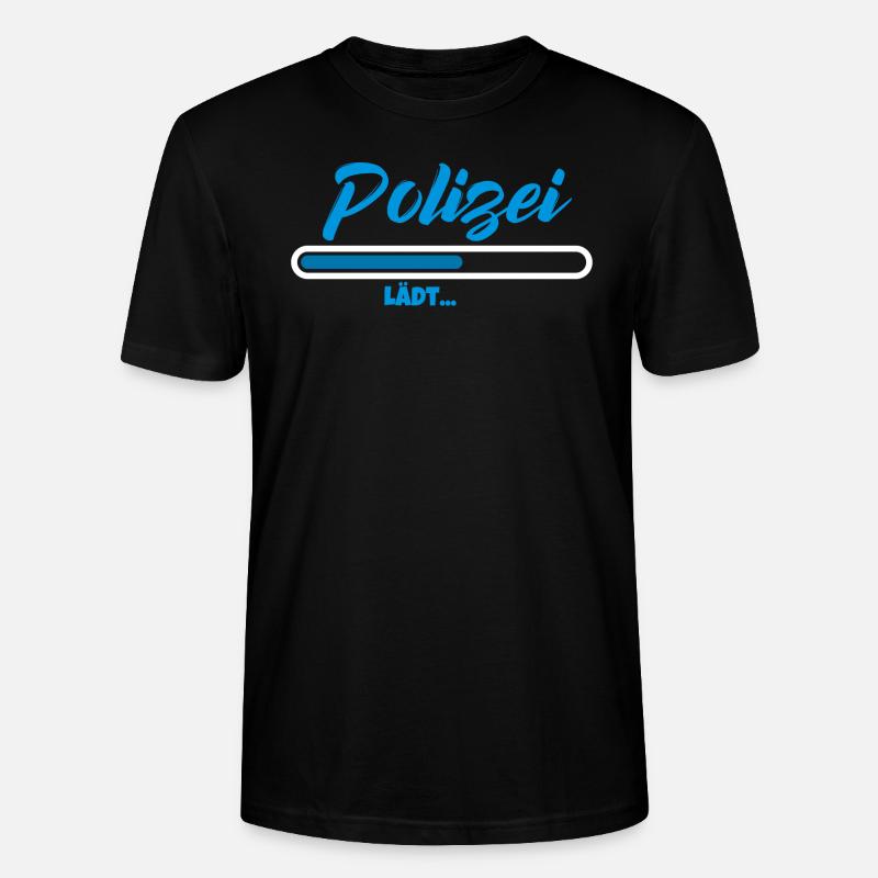 Polizei lädt Bitte warten Geschenk - Stanley/Stella Unisex Bio-T-Shirt CRAFTER - Schwarz