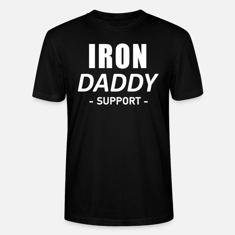 IRON DADDY SUPPORT - Stanley/Stella CRAFTER Unisex Organic T-Shirt - black