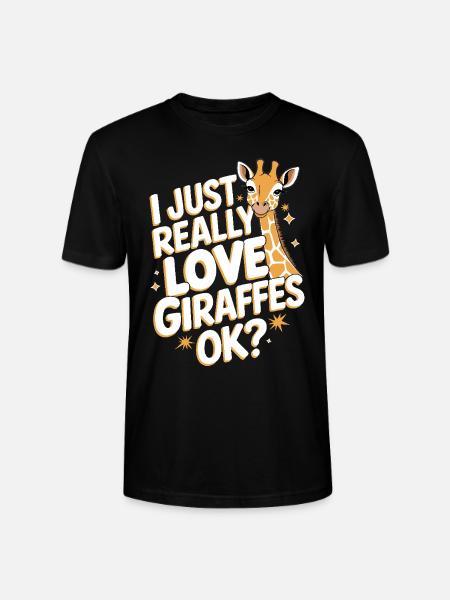 Giraffe Animal Africa Giraffes - Stanley/Stella CRAFTER Unisex Organic T-Shirt - black