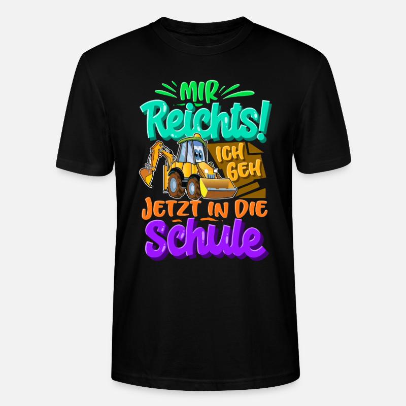 Einschulung Bagger Schulkind - Stanley/Stella Unisex Bio-T-Shirt CRAFTER - Schwarz