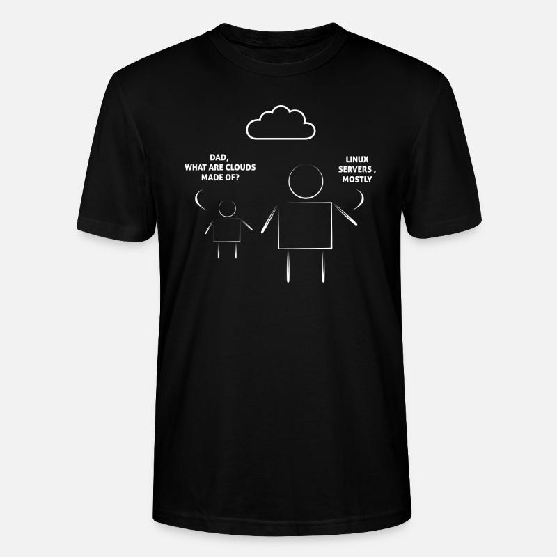 Père et fils Linux - T-shirt bio CRAFTER Stanley Stella Unisexe - noir