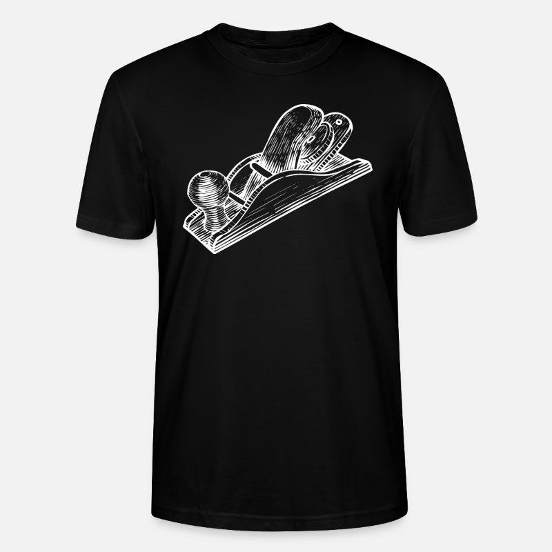 Planer Bois Outil Charpentier - T-shirt bio CRAFTER Stanley Stella Unisexe - noir