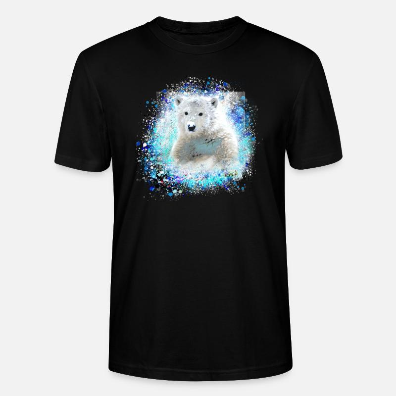 eisbär, graffiti, blau,malerei,bär - Stanley/Stella Unisex Bio-T-Shirt CRAFTER - Schwarz