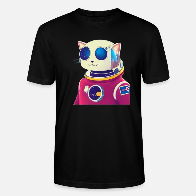 Space Cat - Stanley/Stella Unisex Bio-T-Shirt CRAFTER - Schwarz