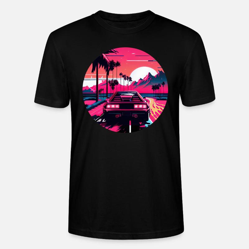 Retrowave Synthwave 80s Design - Stanley/Stella Unisex Bio-T-Shirt CRAFTER - Schwarz