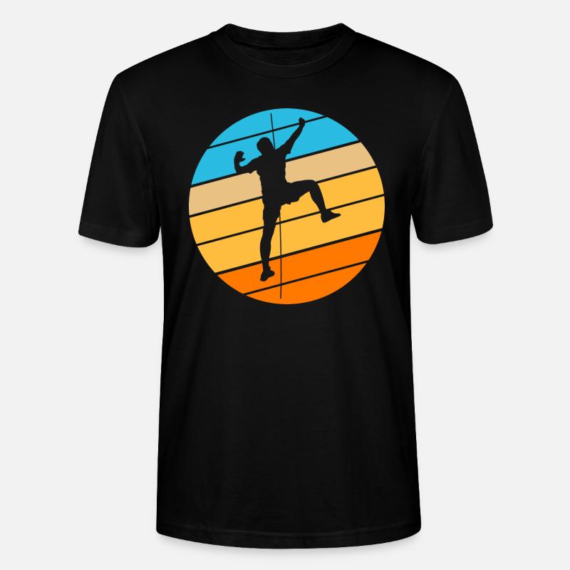 Alpinisme Bloc Retro Grimpeur - T-shirt bio CRAFTER Stanley Stella Unisexe - noir