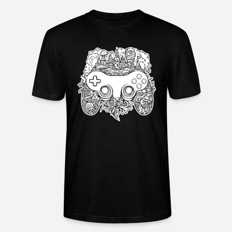 Controller Gaming Videospiele Gamepad - Stanley/Stella Unisex Bio-T-Shirt CRAFTER - Schwarz
