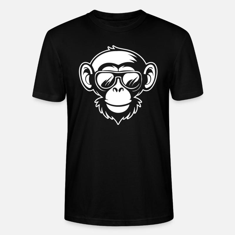 Affe Affen Affengesicht Dschungel - Stanley/Stella Unisex Bio-T-Shirt CRAFTER - Schwarz
