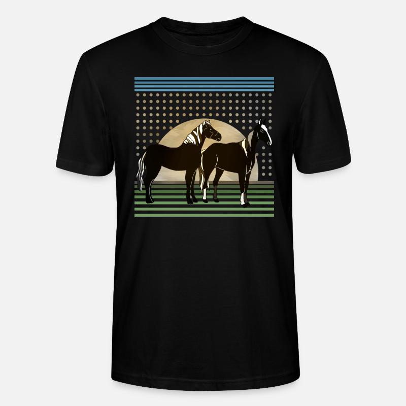 Pferde - Stanley/Stella Unisex Bio-T-Shirt CRAFTER - Schwarz