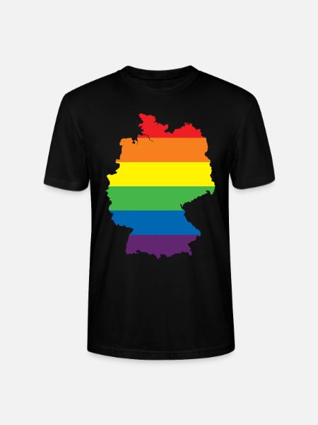 Rainbow Connection Embrace, Happy Pride - Stanley/Stella CRAFTER Unisex Organic T-Shirt - black